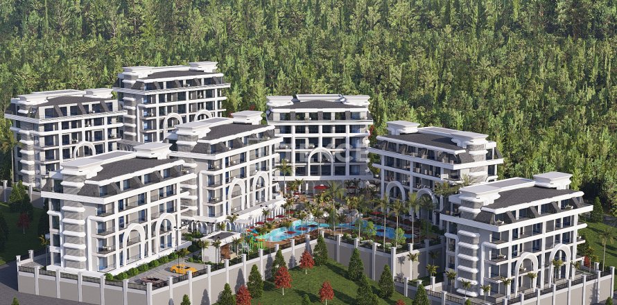 1+1 Leilighet  i Alanya, Antalya, Tyrkia Nr. 212536