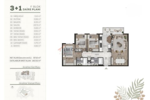 4+1 Leilighet i Basaksehir, Istanbul, Tyrkia Nr. 219862 - 28