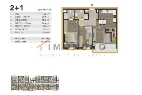 2+1 Lejlighed  i Zeytinburnu, Istanbul, Tyrkiet Nr. 217267 - 22