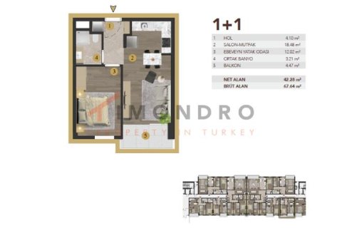 2+1 Lejlighed  i Zeytinburnu, Istanbul, Tyrkiet Nr. 217267 - 15