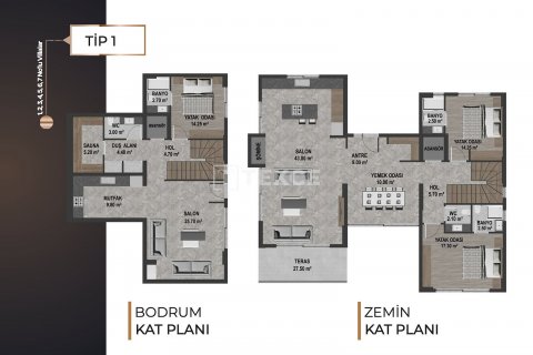 5+2 Villa  i Kusadasi, Aydin, Tyrkiet Nr. 211667 - 14