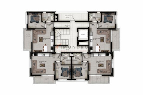 Продажа квартиры  в Аксу, Анталье, Турция 1+1, 54м2, №211642 – фото 22