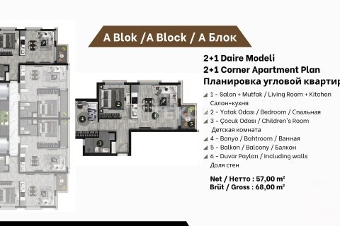 Продажа квартиры  в Анталье, Турция 1+1, 55м2, №211624 – фото 24