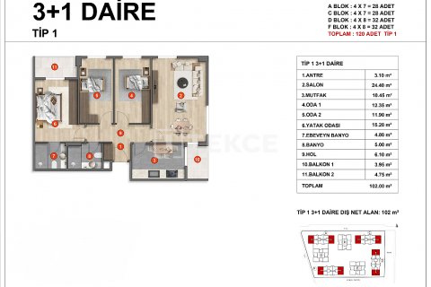 Apartment for sale  in Bursa, Turkey, 3 bedrooms, 96m2, No. 211668 – photo 14