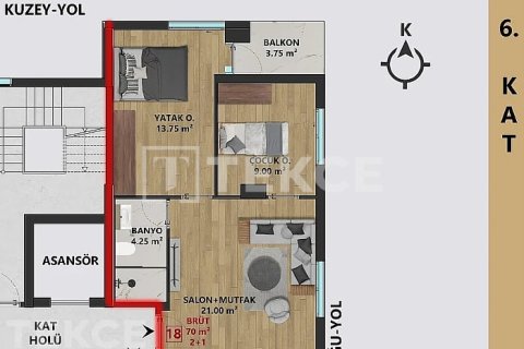 Продажа квартиры  в Анталье, Турция 2+1, 80м2, №221168 – фото 15