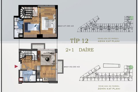 1+1 Lägenhet i Antalya, Turkiet Nr. 225465 - 30