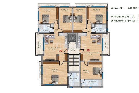Penthouse for sale  in Famagusta, Northern Cyprus, 2 bedrooms, 124m2, No. 215071 – photo 20