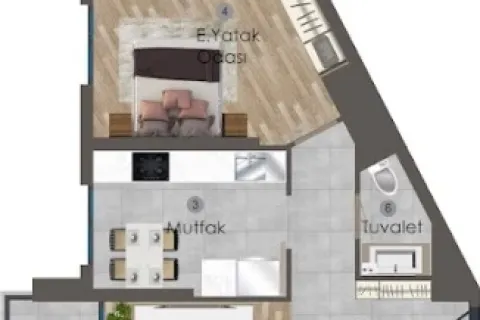 3+1 Leilighet  i Mugla, Tyrkia Nr. 220383 - 27