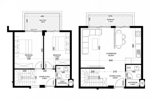 2+1 Penthouse i Yekta Golden Valley, Oba, Antalya, Tyrkiet Nr. 101772