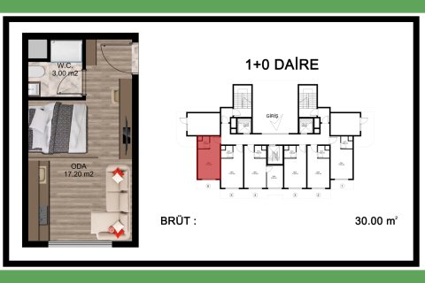 Продажа квартиры  в Мерсине, Турция студия, 30м2, №227894 – фото 14