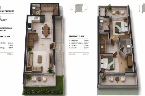 3+1 Leilighet i Kas, Antalya, Tyrkia Nr. 225294 - 18