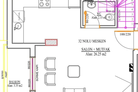 2+1 Lejlighed i Tyrkiet Nr. 220356 - 24