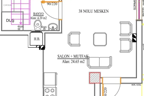 2+1 Lejlighed i Tyrkiet Nr. 220357 - 24