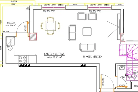 2+1 Lejlighed i Tyrkiet Nr. 220358 - 24