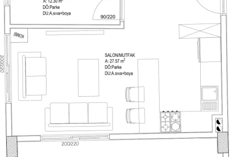 2+1 Lejlighed  i Aksu, Antalya, Tyrkiet Nr. 220903 - 18