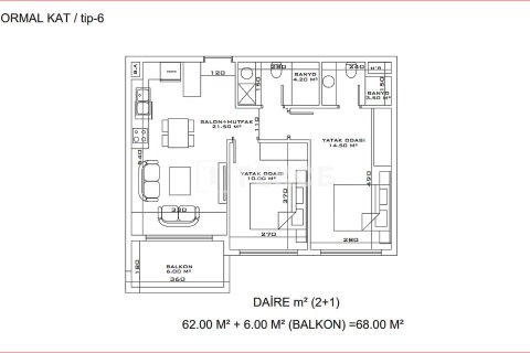 Продажа квартиры  в Аксу, Анталье, Турция 2+1, 108м2, №100157 – фото 19
