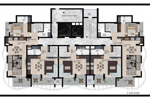 Dubleks daire  3+1  Alanya, Antalya, Türkiye №211672 - 20