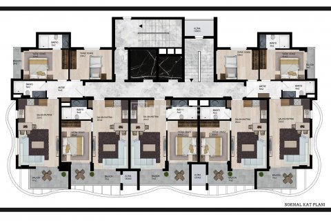 Dubleks daire  3+1  Alanya, Antalya, Türkiye №211672 - 22