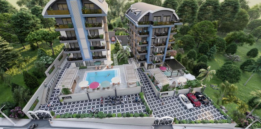 1+1 Leilighet  i Alanya, Antalya, Tyrkia Nr. 222972