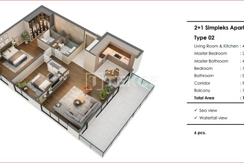 1+1 Wohnung in Antalya, Türkei Nr. 215044 - 21