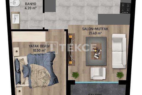 1+1 Leilighet i Aksu, Antalya, Tyrkia Nr. 215040 - 21