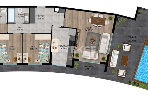 Apartment for sale  in Aksu, Antalya, Turkey, 1 bedroom, 46m2, No. 215041 – photo 22