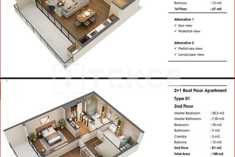 2+1 Leilighet  i Antalya, Tyrkia Nr. 215046 - 27