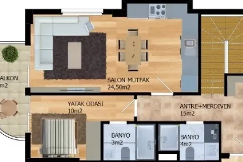 4+1 Lejlighed i Alanya, Antalya, Tyrkiet Nr. 220441 - 26