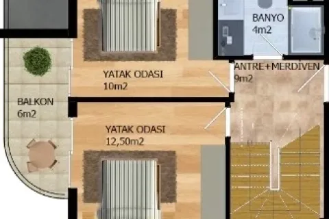 3+1 Lägenhet  i Alanya, Antalya, Turkiet Nr. 220440 - 26