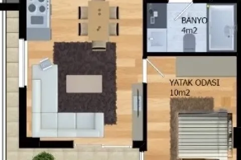 1+1 Lägenhet  i Alanya, Antalya, Turkiet Nr. 220437 - 26