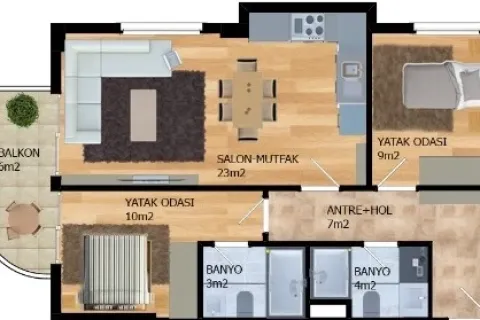 2+1 Lägenhet  i Alanya, Antalya, Turkiet Nr. 220438 - 26