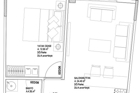 Продажа квартиры  в Мугле, Турция, 49м2, №224301 – фото 4