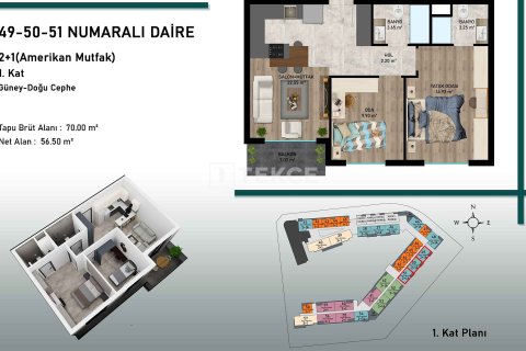 1+1 Lejlighed i Aksu, Antalya, Tyrkiet Nr. 107330 - 15