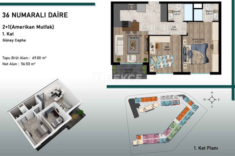 1+1 Lejlighed i Aksu, Antalya, Tyrkiet Nr. 107330 - 18