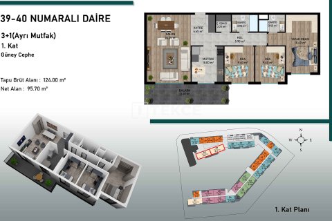 1+1 Lejlighed i Aksu, Antalya, Tyrkiet Nr. 107330 - 19