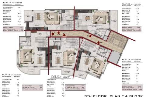 3+1 Leilighet i Alanya, Antalya, Tyrkia Nr. 222445 - 20