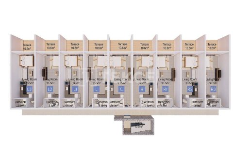 آپارتمان در  Famagusta ، ترکیه 1 خوابه ، 56 متر مربع.  شماره 217245 - 4