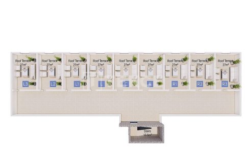 آپارتمان در  Famagusta ، ترکیه 1 خوابه ، 56 متر مربع.  شماره 217245 - 7