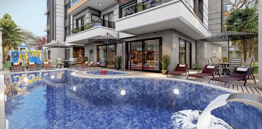 آپارتمان در  Alanya ، ترکیه 1 خوابه ، 53 متر مربع.  شماره 211526