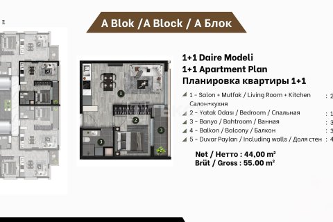 3+1 Wohnung  in Antalya, Türkei Nr. 219736 - 22