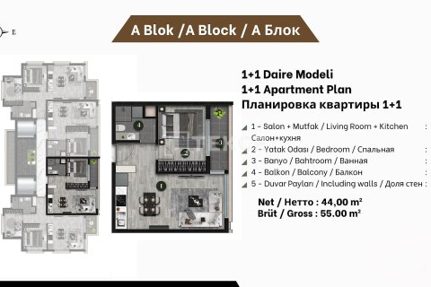 3+1 Wohnung  in Antalya, Türkei Nr. 219736 - 23