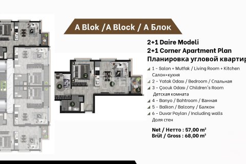 3+1 Wohnung  in Antalya, Türkei Nr. 219736 - 24