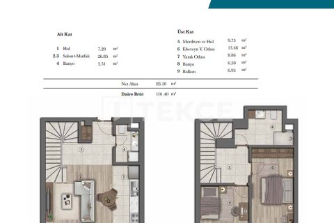 3+1 Lejlighed  i Antalya, Tyrkiet Nr. 219741 - 27