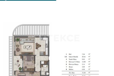 3+1 Lejlighed  i Antalya, Tyrkiet Nr. 219741 - 26