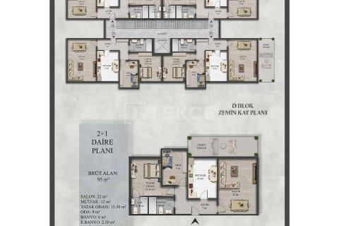 آپارتمان در Yalova ، ترکیه 3 خوابه ، 110 متر مربع. شماره 226613 - 21