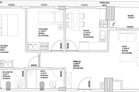 Lägenhet  i Mugla, Turkiet Nr. 224207 - 4
