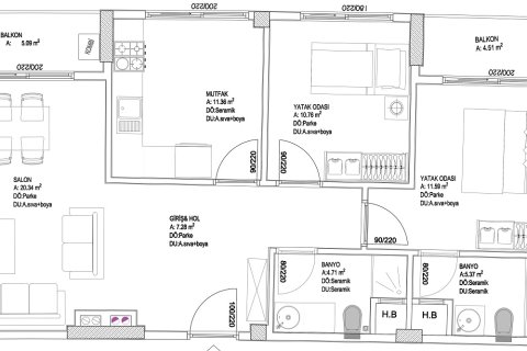 Lägenhet  i Mugla, Turkiet Nr. 224208 - 4