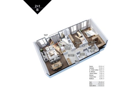 3+1 Lägenhet  i Atasehir, Istanbul, istanbul, Turkiet Nr. 221288 - 18