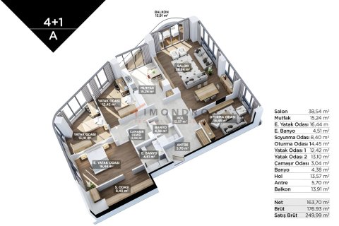 3+1 Lägenhet  i Atasehir, Istanbul, istanbul, Turkiet Nr. 221288 - 23