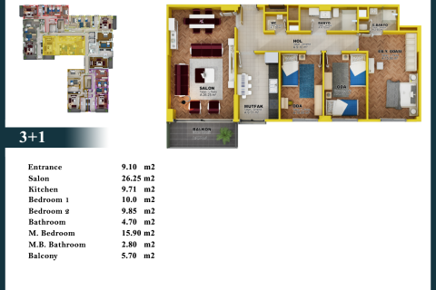 3+1 Lägenhet  i Istanbul, istanbul, Turkiet Nr. 219170 - 6